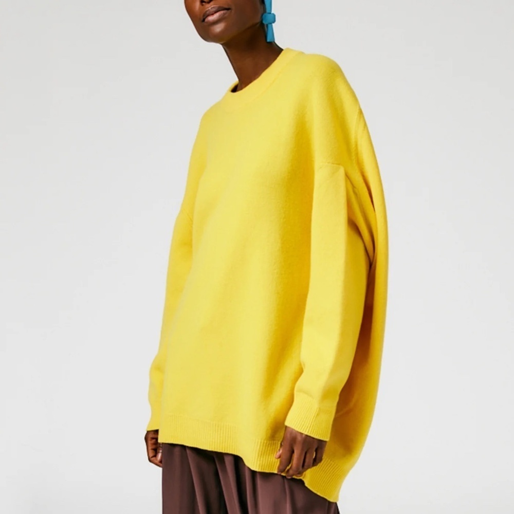 Tibi Airy Extrafine Wool Circular Origami Pullover  XS